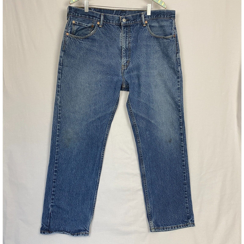 Levis 505 Regular Fit Mens‎ 40x30 Straight Leg Jeans Blue Medium Wash 505 0216